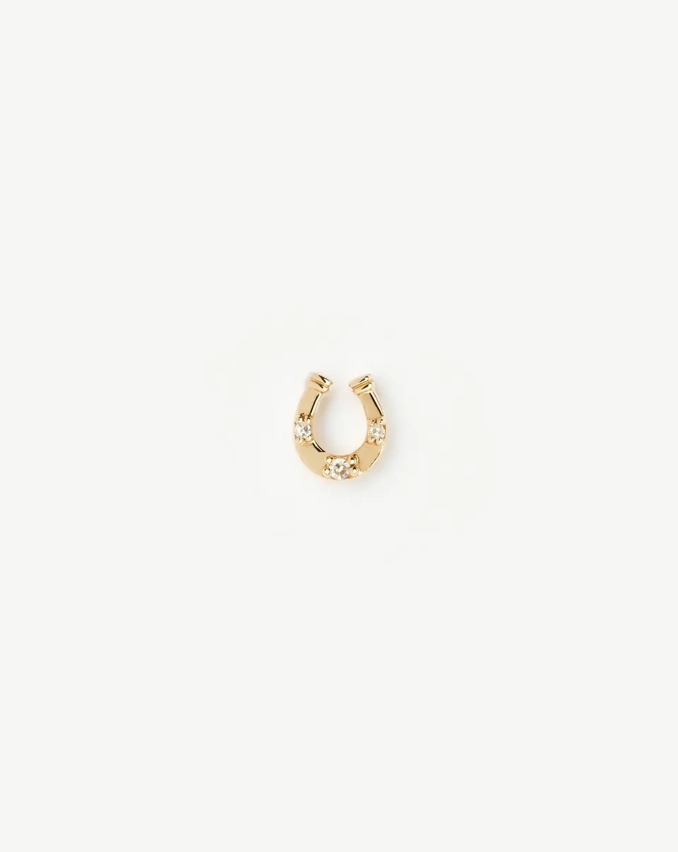 Missoma Horseshoe nappikorvakoru 9K kulta timantti