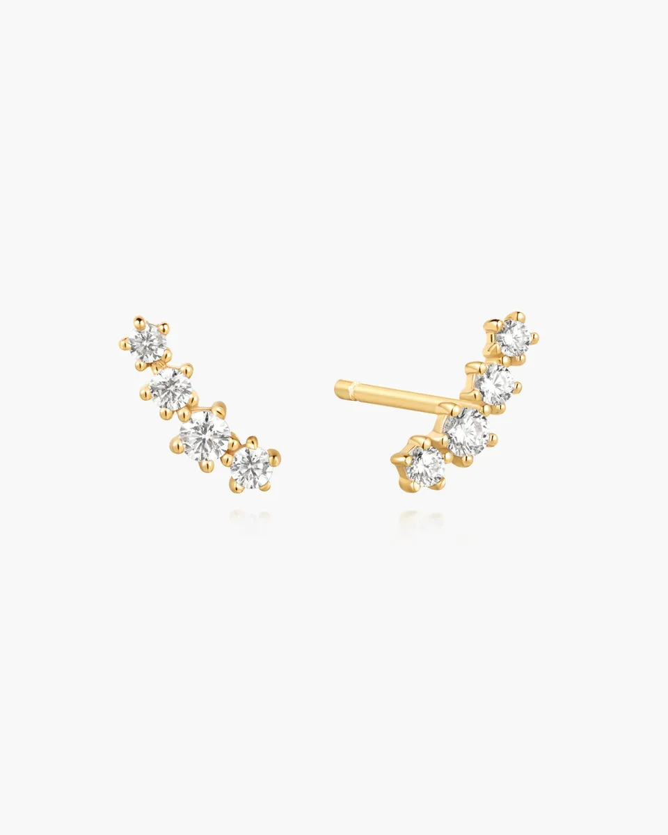 Ania Haie Miss Twinkle Gold Sparkle Climber korvakorut kulta zirkonia