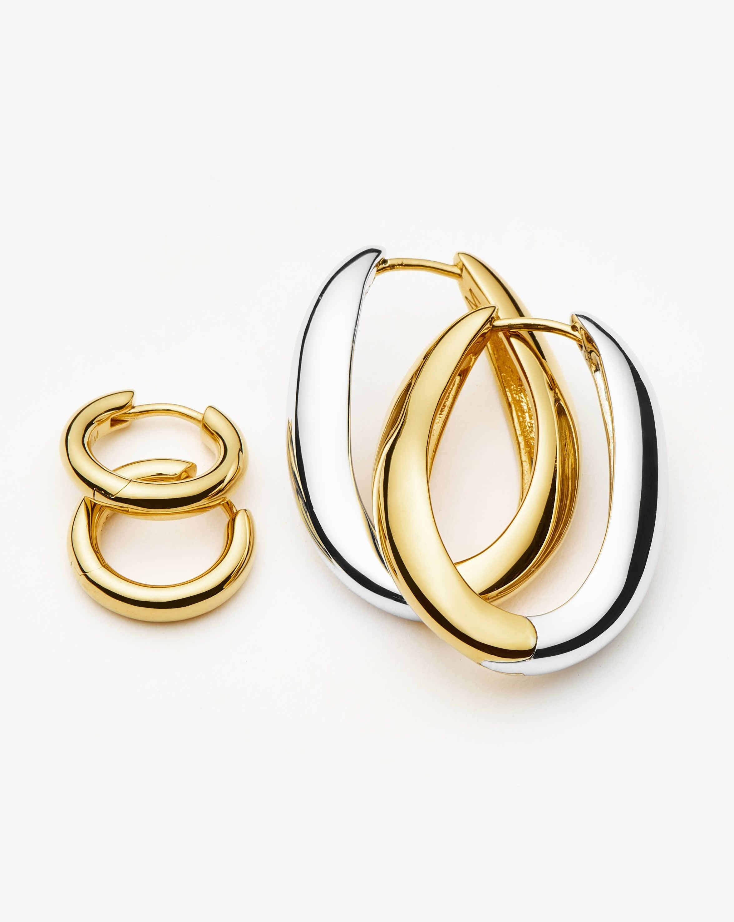 Missoma Wear it Both Ways Hoop korvakoruset kulta 2 paria
