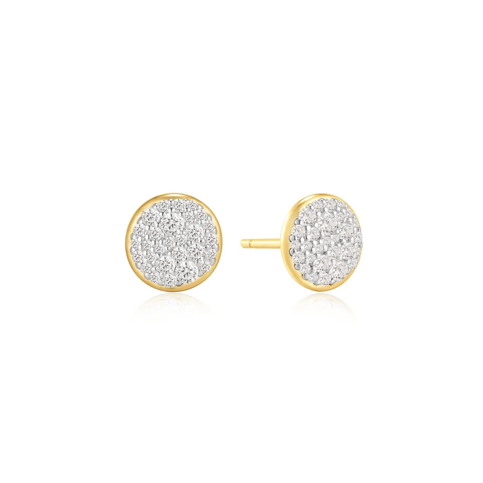 Ania Haie Luna Gaze Pavé Disc nappikorvakorut kulta 8,5 mm