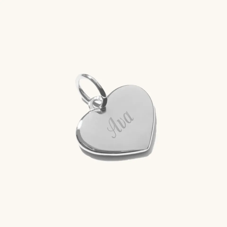 Muru Jewellery Heart riipus hopea kaiverrettava sydän
