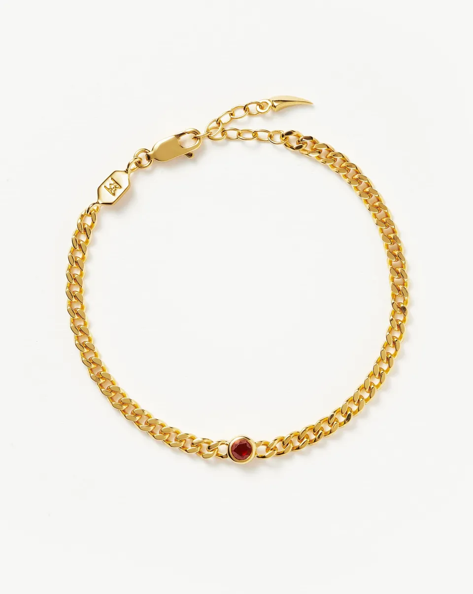 Missoma January Birthstone rannekoru kulta granaatti S/M
