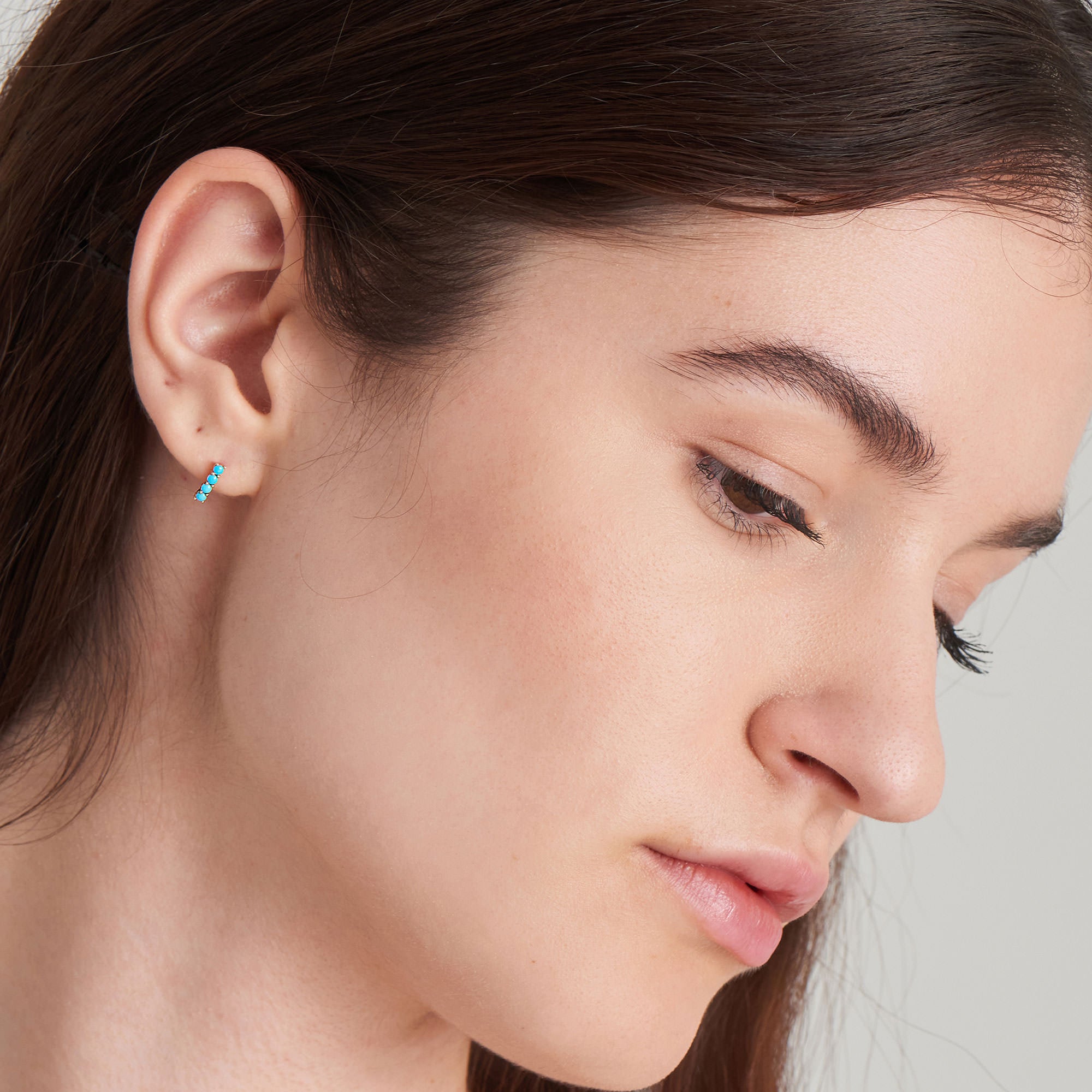Ania Haie 14kt Gold Turquoise Cabochon nappikorvakorut