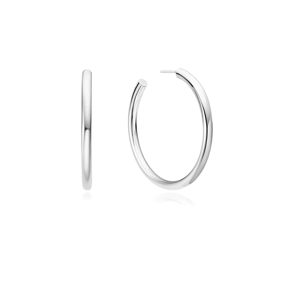Ania Haie Tide Echo Classic Tube hoop-korvakorut hopea isot