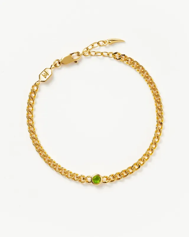 Missoma August Birthstone rannekoru S/M peridootti