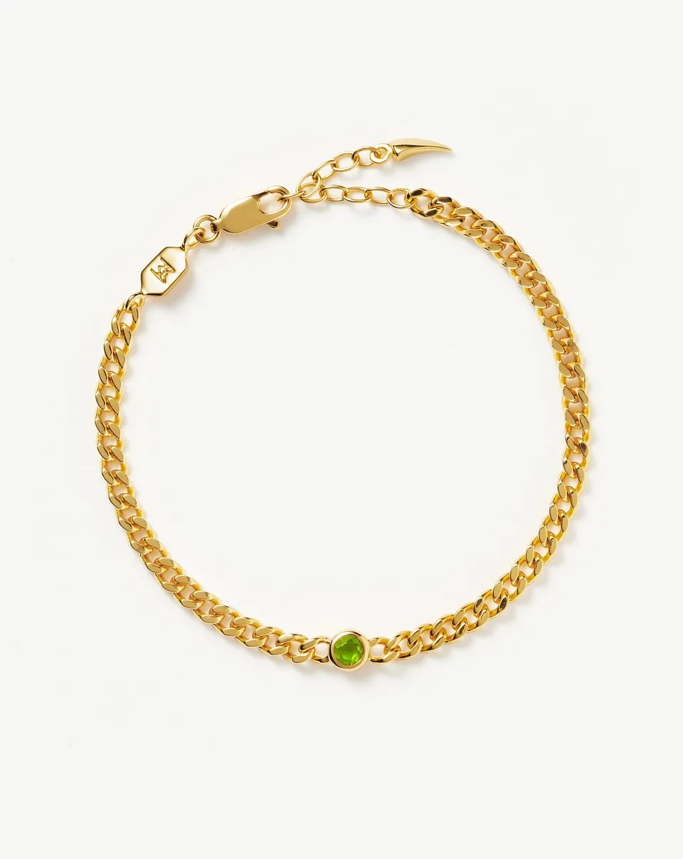 Missoma August Birthstone rannekoru S/M peridootti