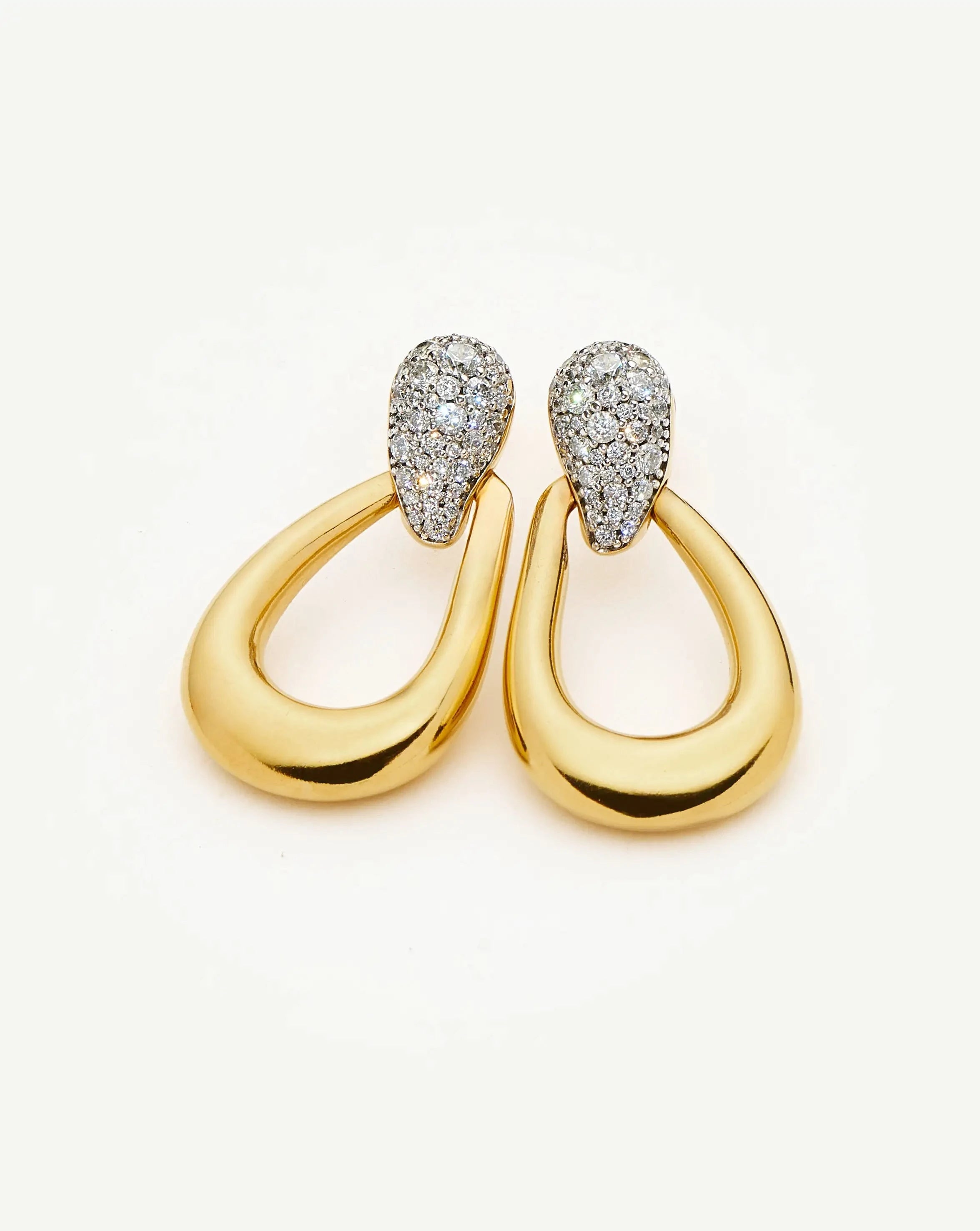 Missoma Molten Teardrop Pavé Stud korvakorut kulta zirkonia