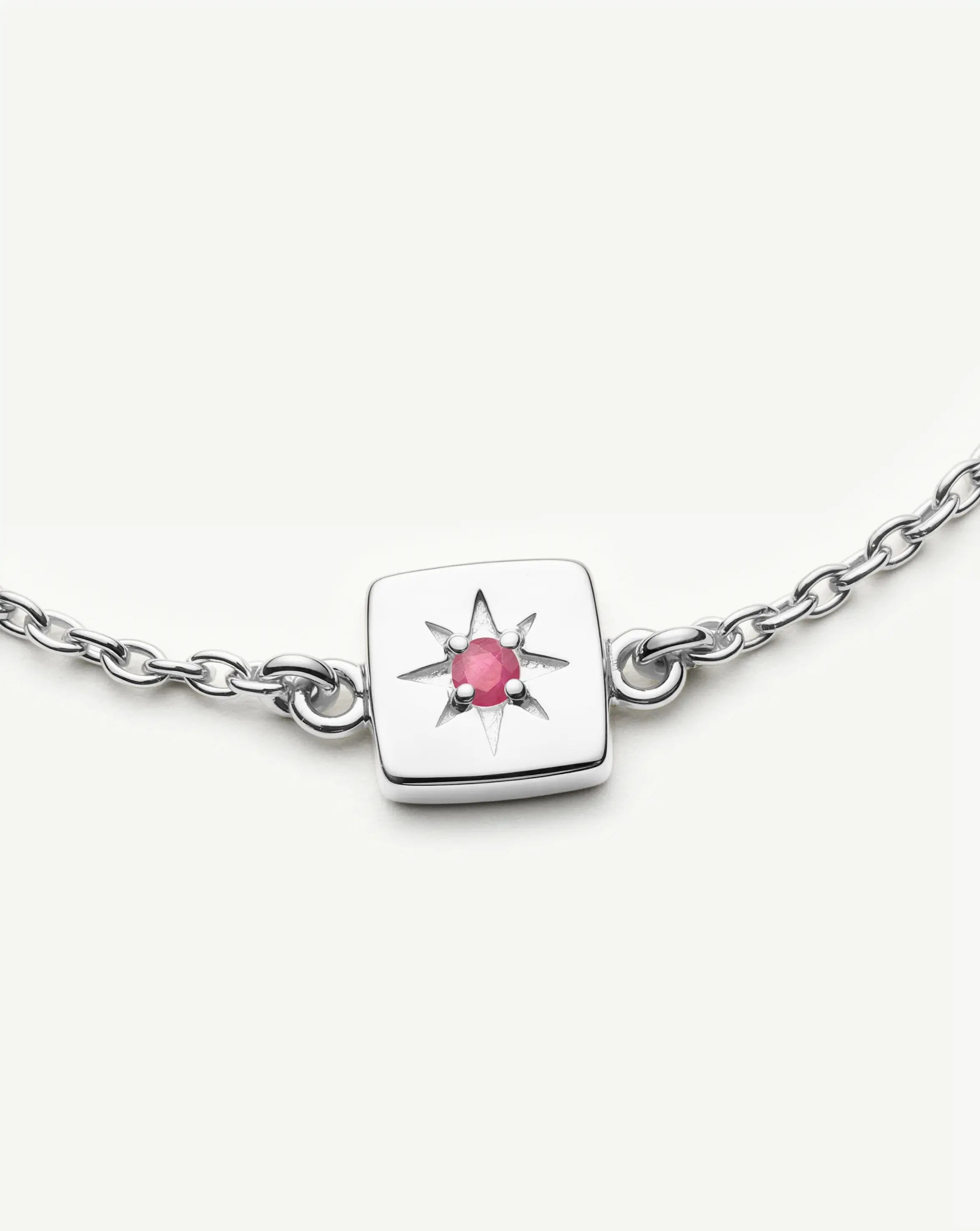 MISSOMA July Birthstone Slider rannekoru rubiini hopea