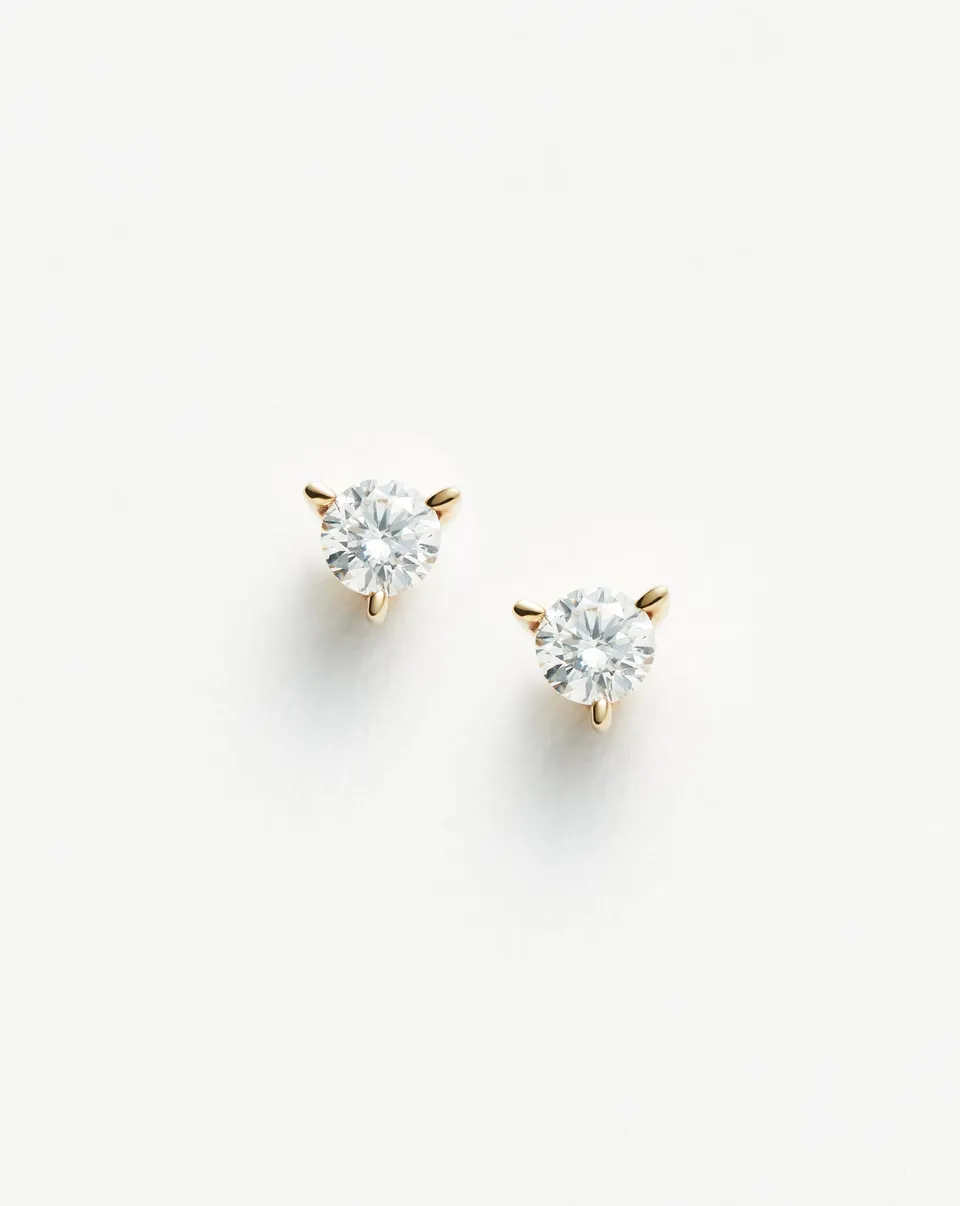 MISSOMA Small Solitaire Diamond nappikorvakorut 9k kulta