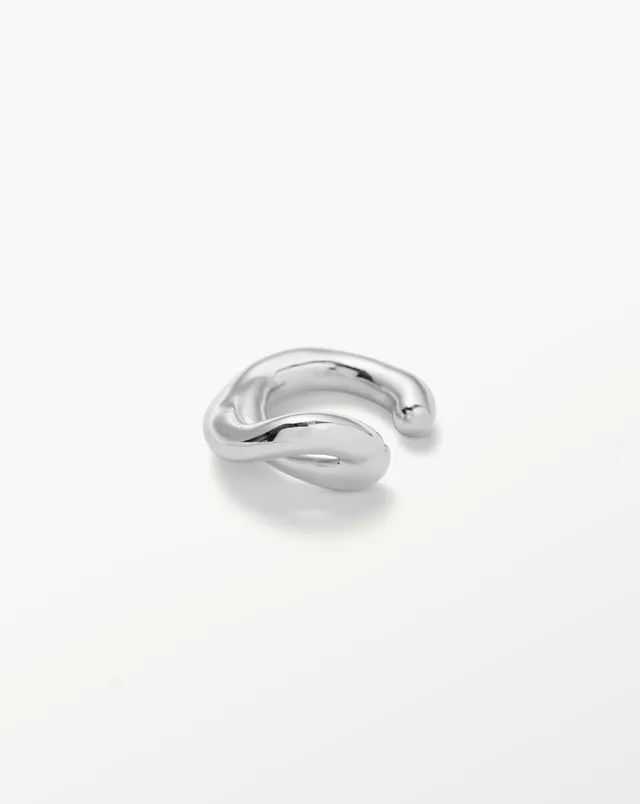 Missoma Molten Ear Cuff korvamansetti hopea