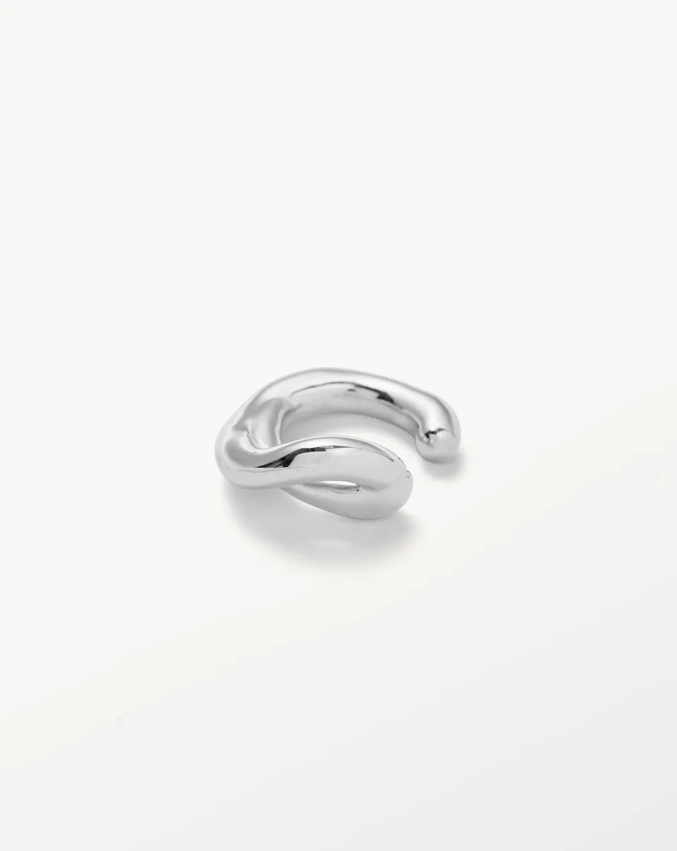 Missoma Molten Ear Cuff korvamansetti hopea