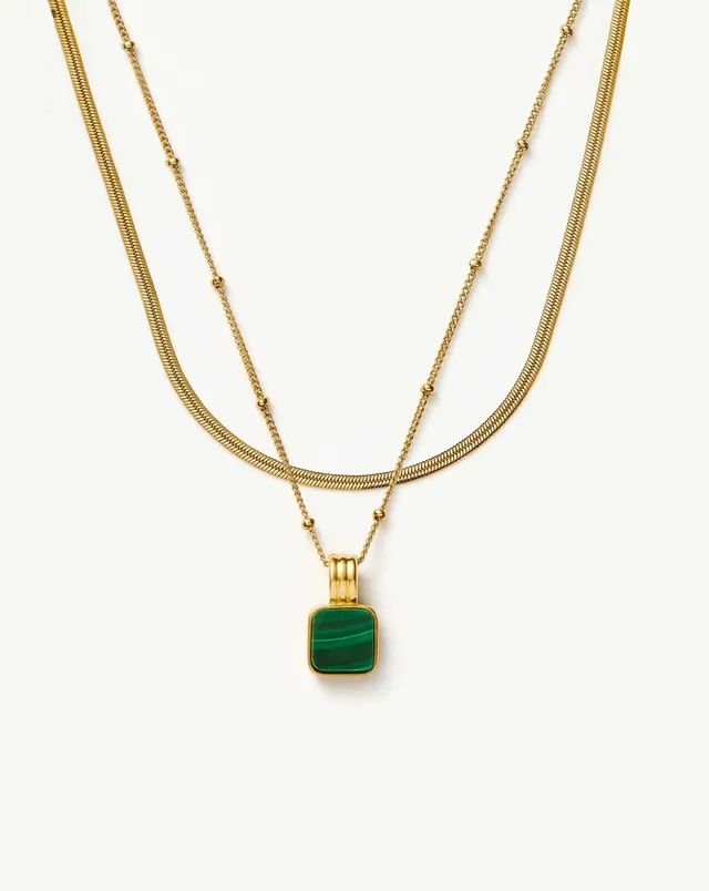 Missoma Lucy Williams Malachite kaulakorusetti kulta