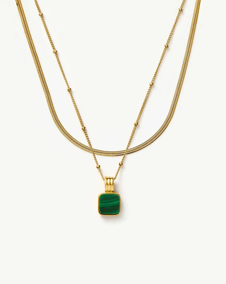 Missoma Lucy Williams Malachite kaulakorusetti kulta