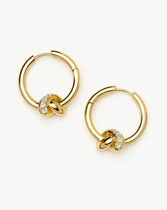 Missoma Lucy Williams Pavé Knot Small Hoop korvakorut kullattu zirkonia