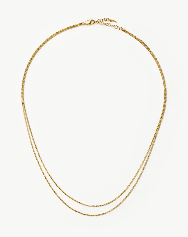 Missoma Savi Twisted Double Chain kaulakoru kulta