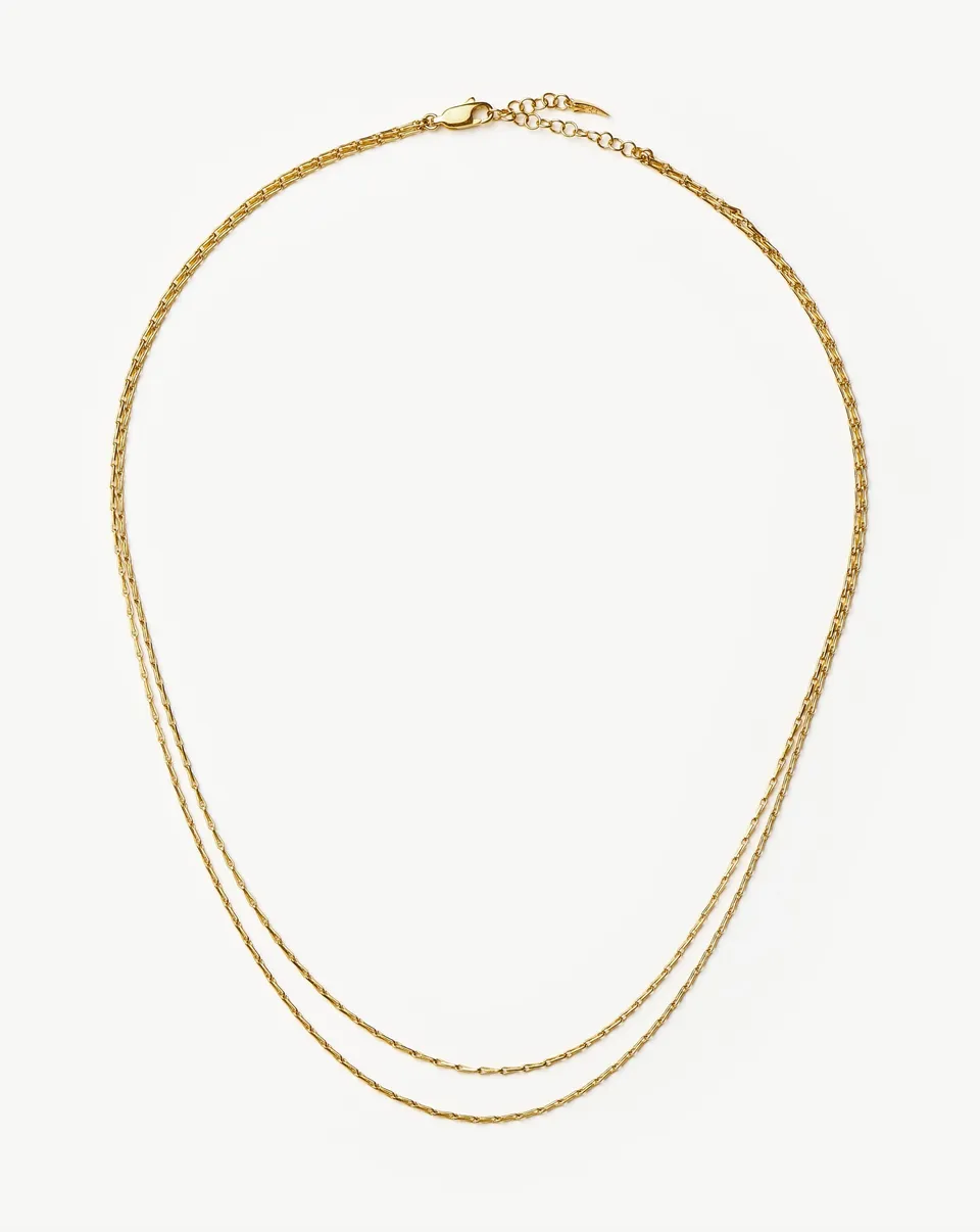 Missoma Savi Twisted Double Chain kaulakoru kulta