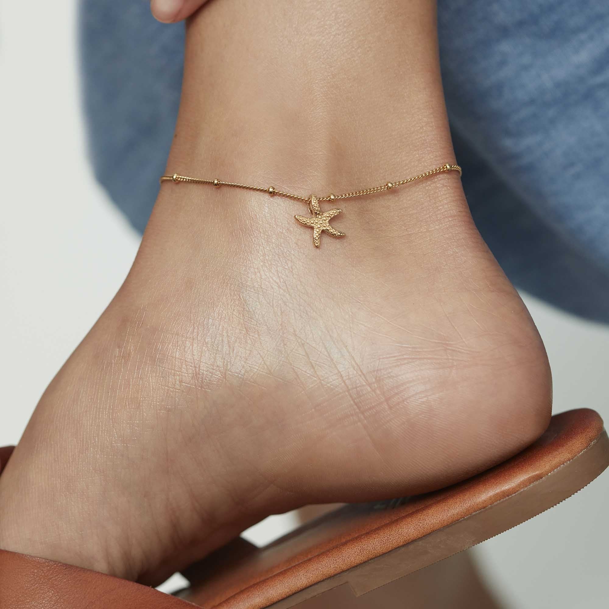 Muru Jewellery Starfish nilkkakoru kulta vermeil