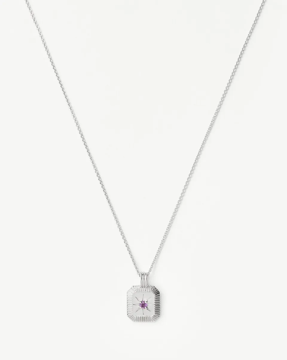 MISSOMA February Birthstone kaulakoru hopea ametisti
