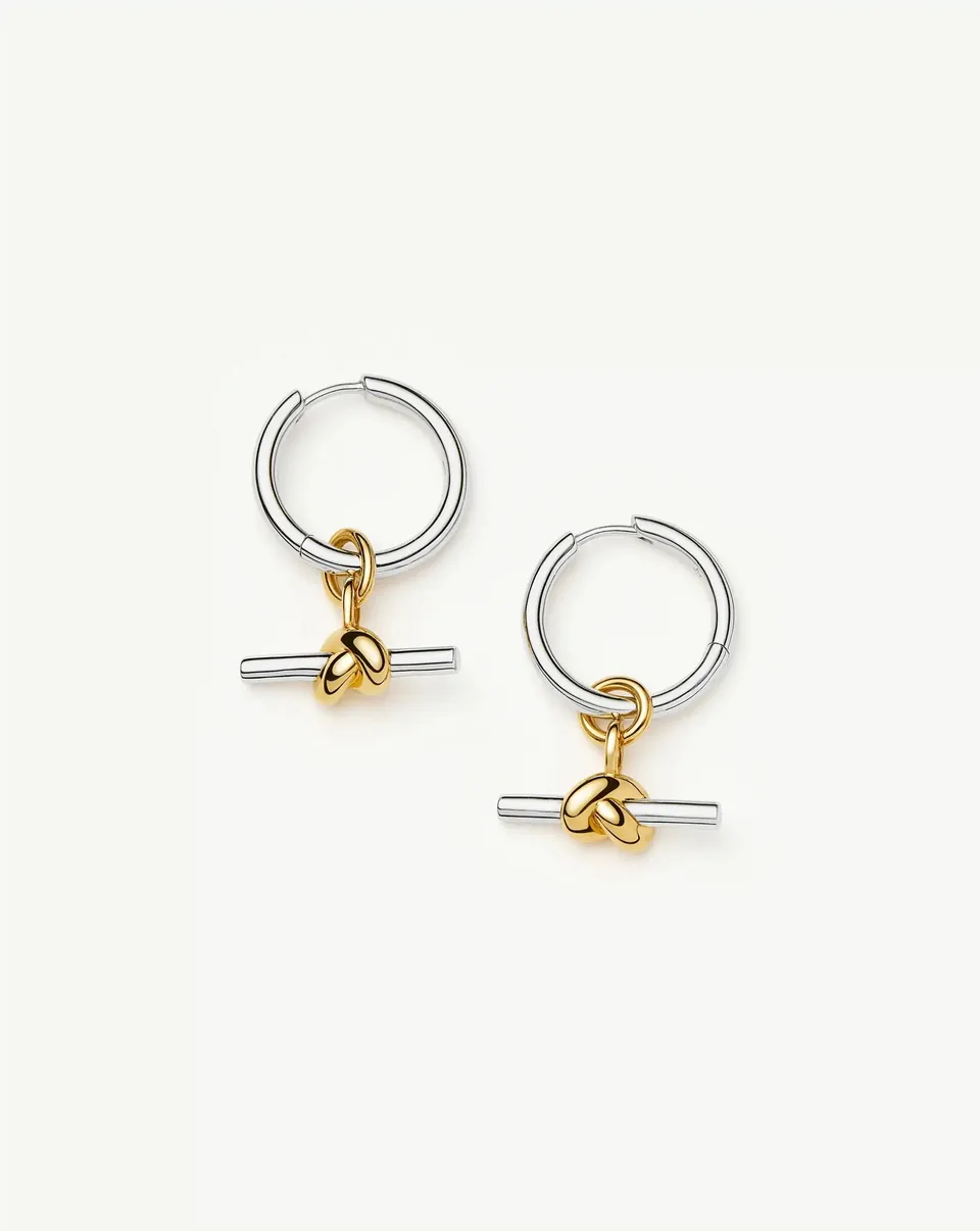 Missoma Lucy Williams Knot T-Bar Charm korvakorut mixed metal