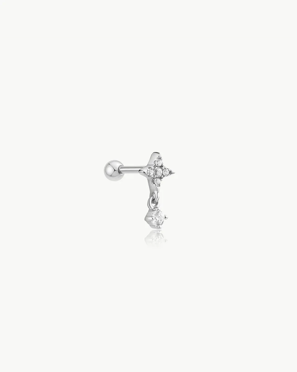 Ania Haie Star Barbell korvakoru hopea 9,5 mm