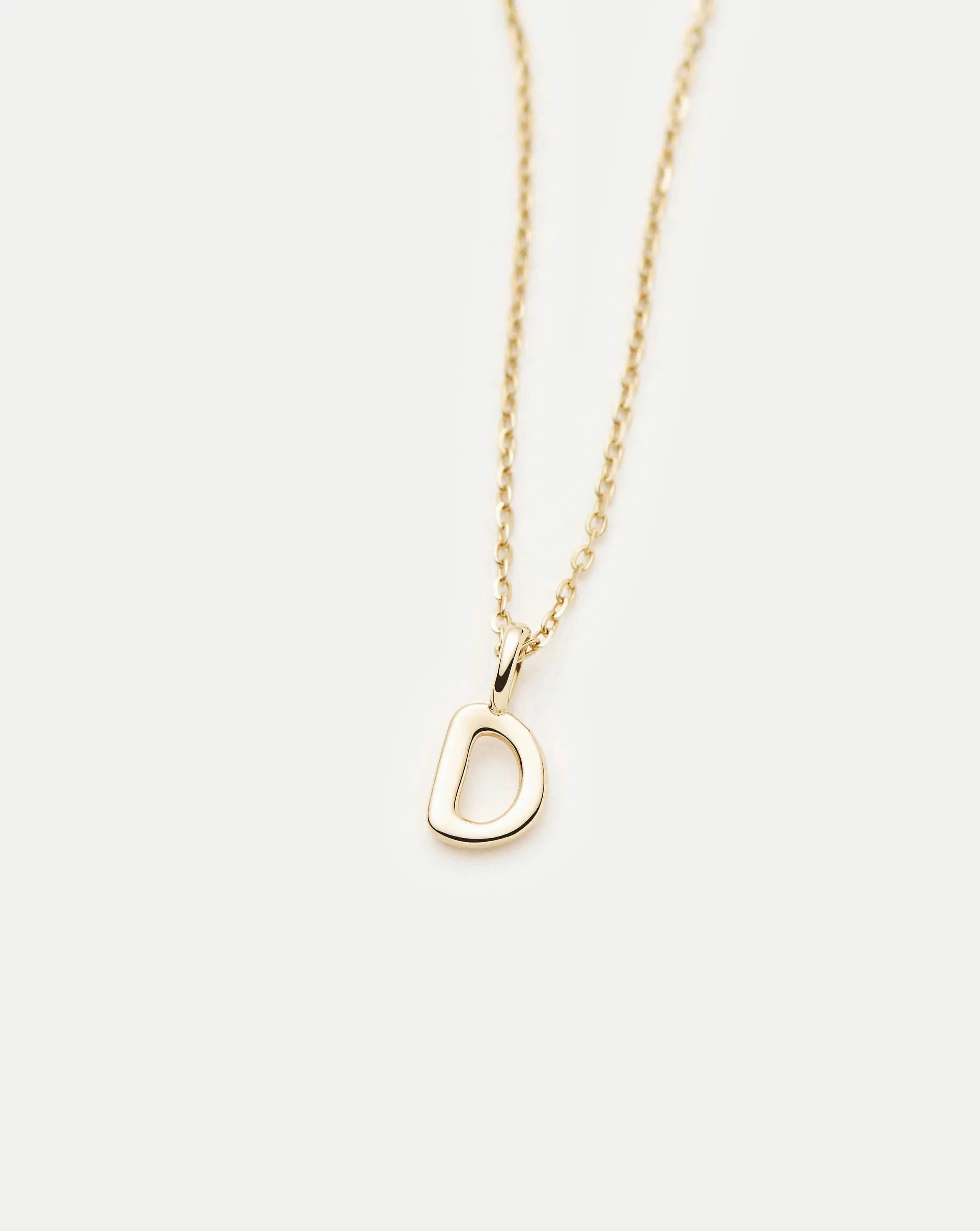 Missoma Initial Mini Pendant kaulakoru D 14ct keltakulta