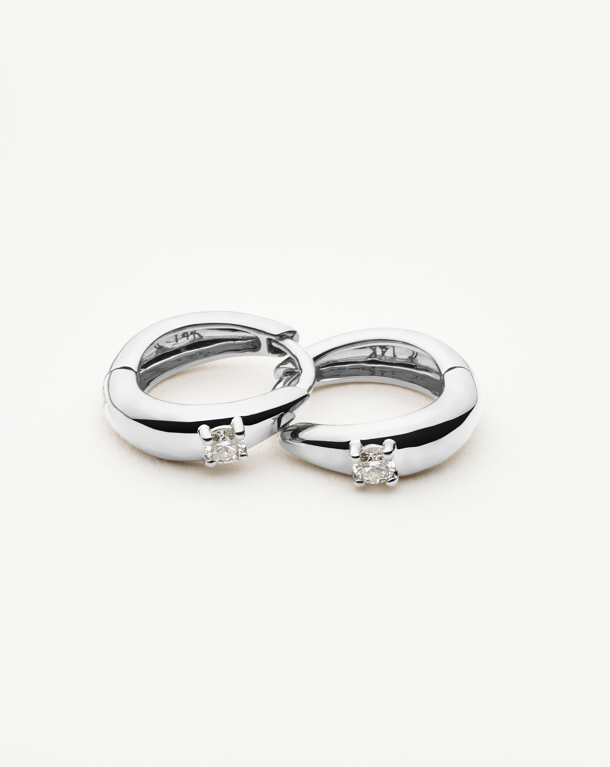 Missoma Diamond Dome korvakorut valkokulta timantti