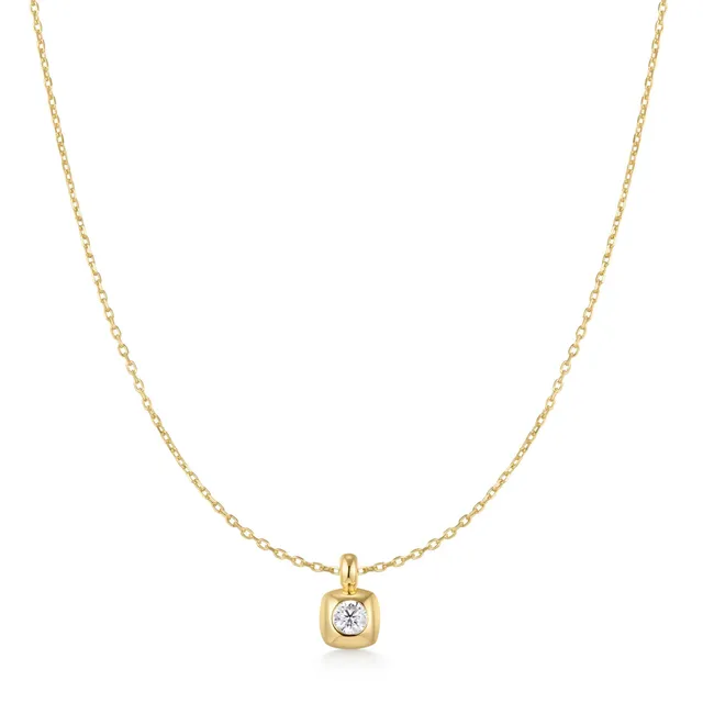Ania Haie Tide Echo Modern Bezel Solitaire kaulakoru kulta