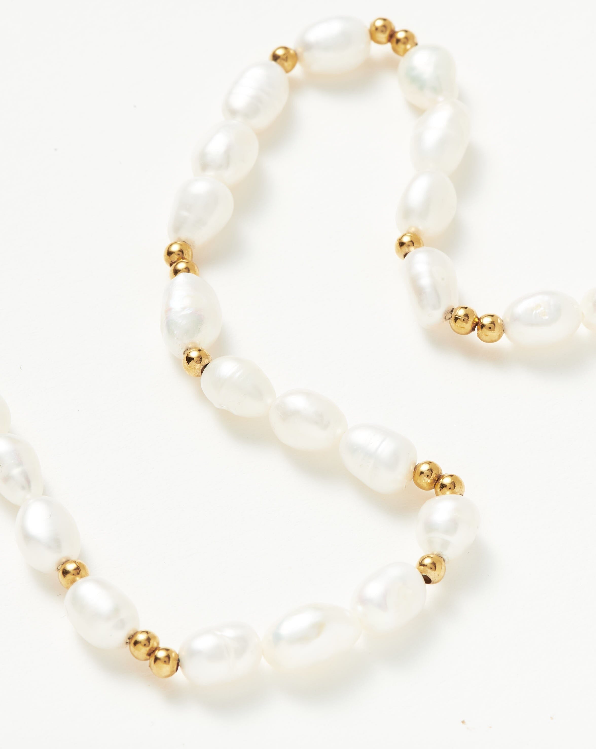 Missoma Pearl Choker helmikaulakoru kulta helmi 38cm