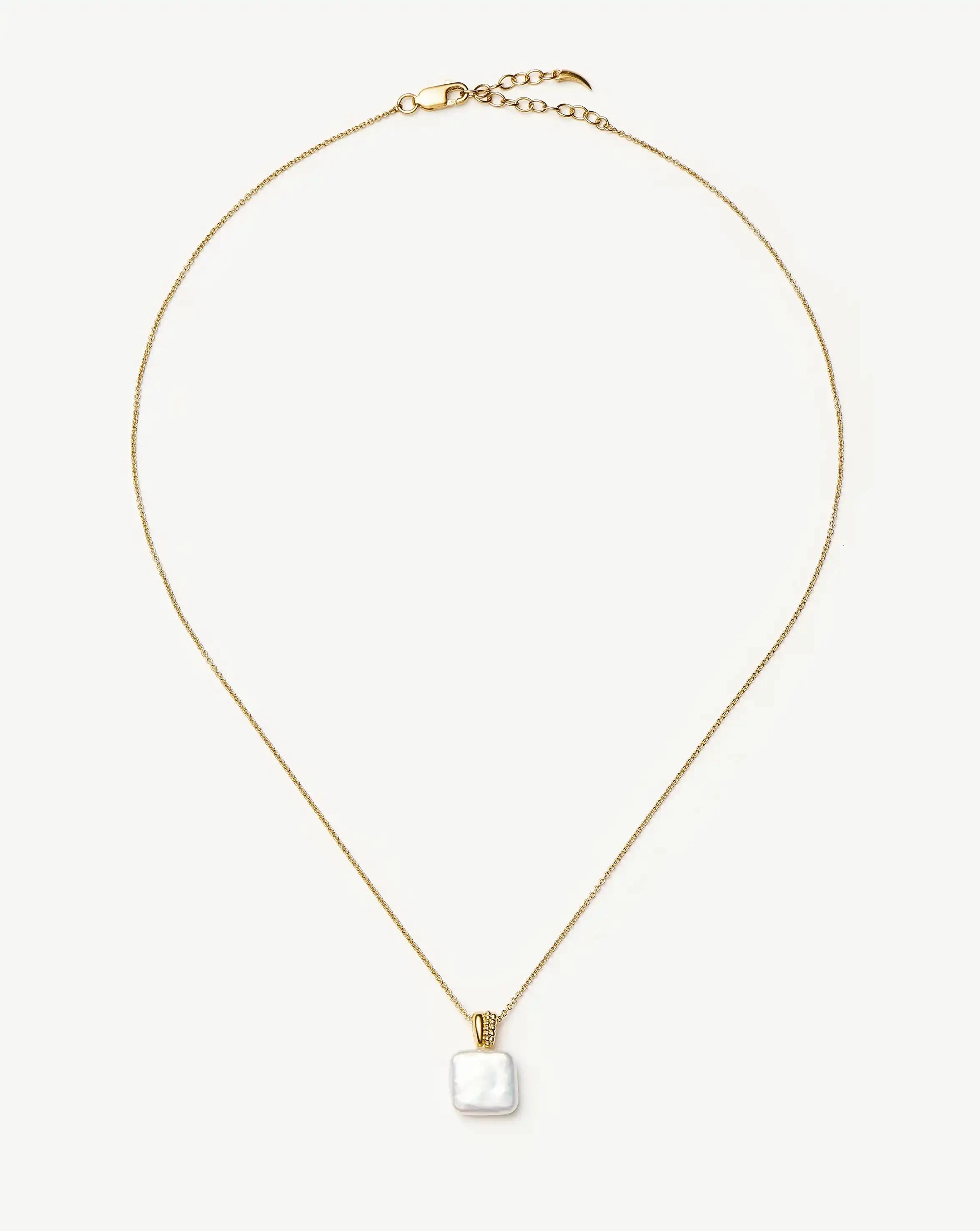Missoma Baya Square Pearl kaulakoru kulta helmi 45 cm