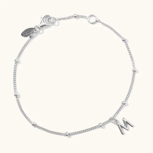 Muru Jewellery Little Love Letter Bracelet rannekoru hopea kirjain