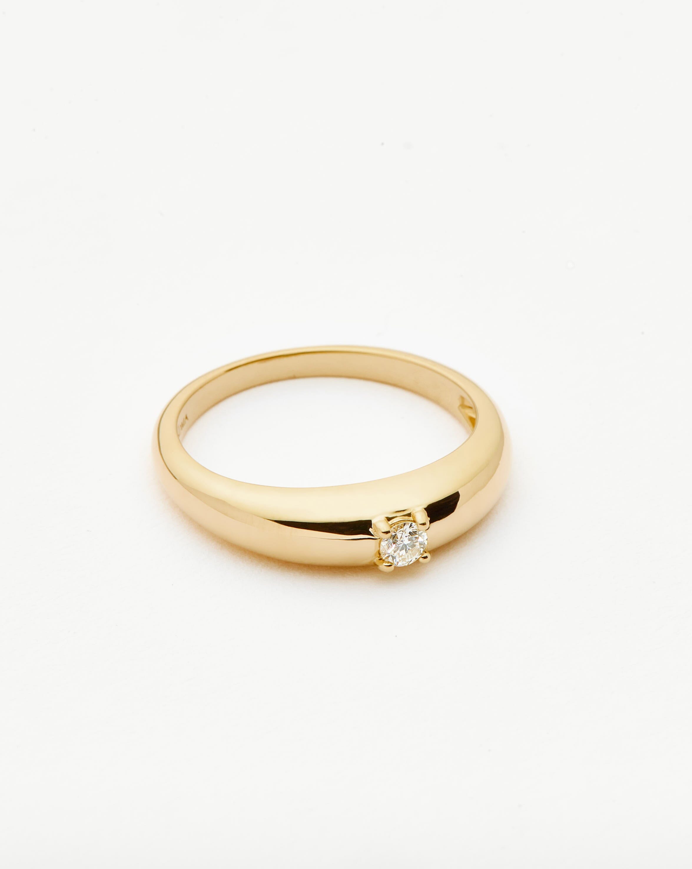 Missoma Classic Dome sormus kulta timantti