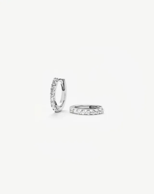 Missoma Solid Gold Classic Diamond huggiekorvakorut 9k timantti
