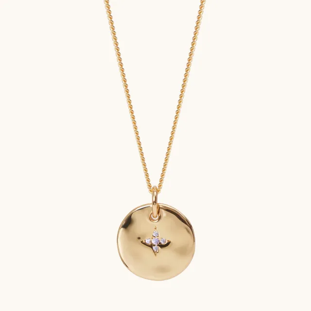 Muru Jewellery June syntymäkivikaulakoru 16" kulta