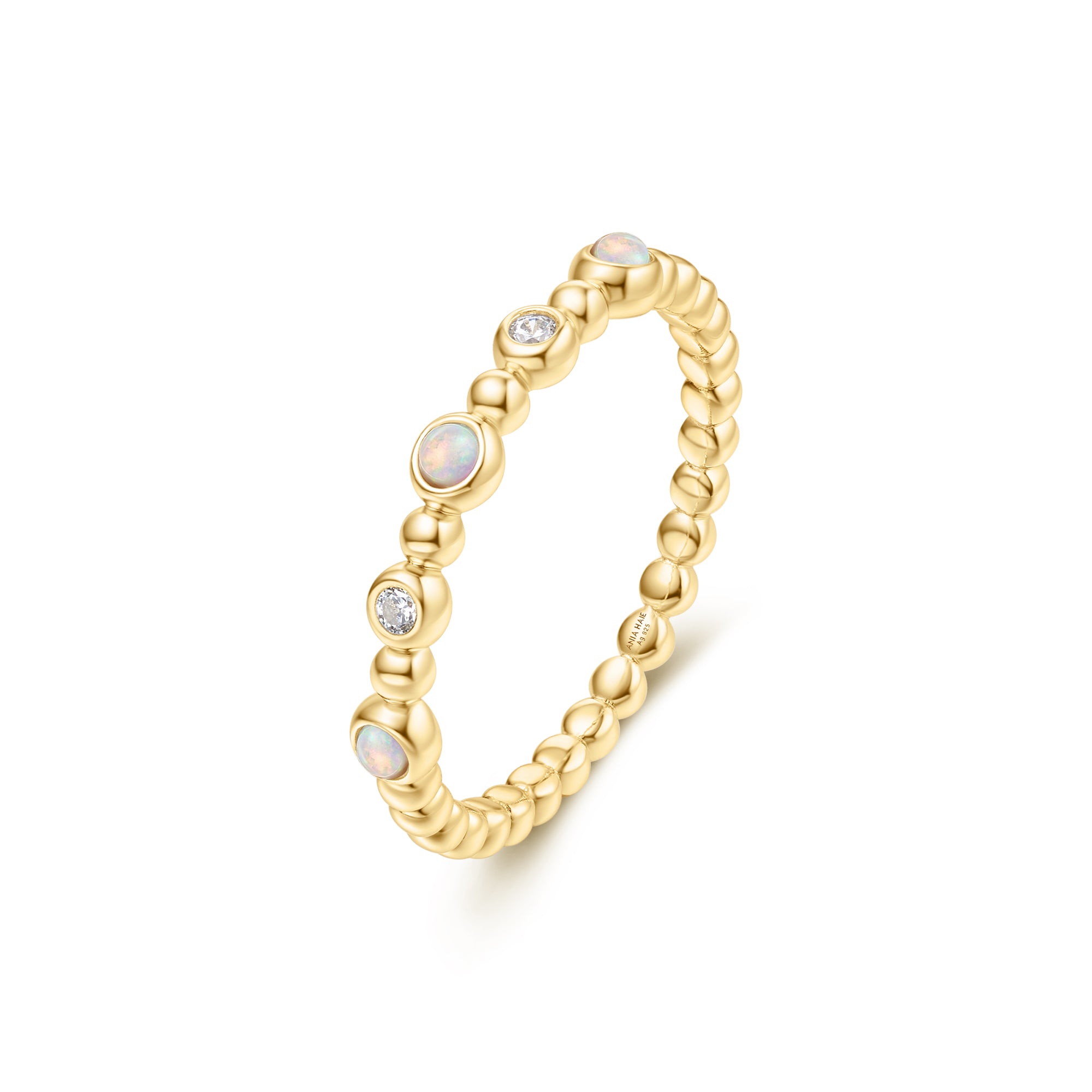 Ania Haie Sunny Sparkler Bezel Kyoto Opal sormus kulta 54