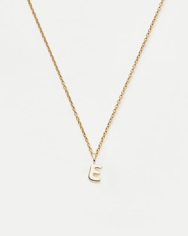 Missoma Initial Mini Pendant kaulakoru E 14k kultaa