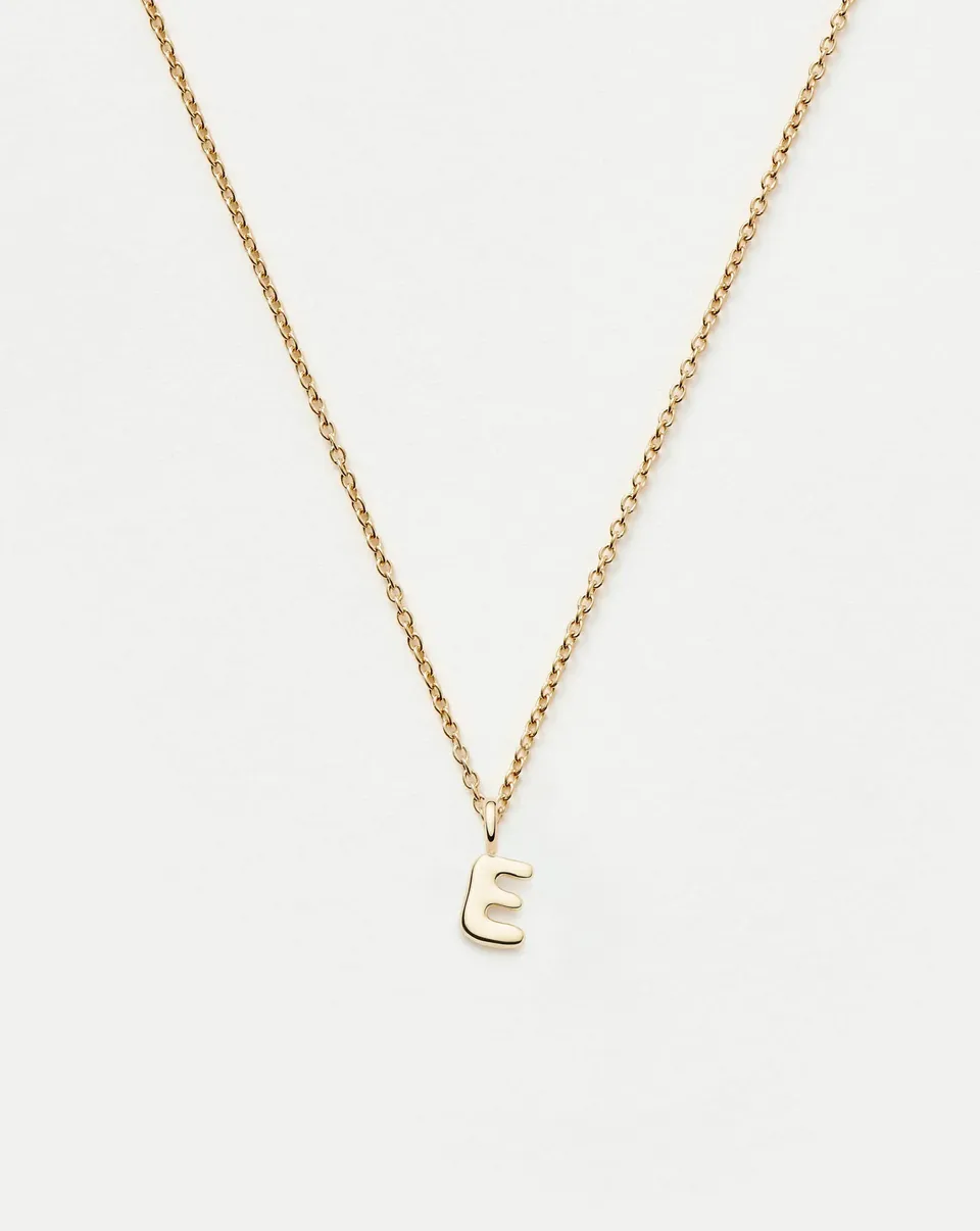 Missoma Initial Mini Pendant kaulakoru E 14k kultaa