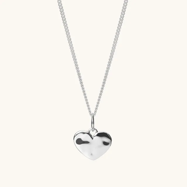 Muru Ripple Heart kaulakoru hopea 40 cm sterlinghopea