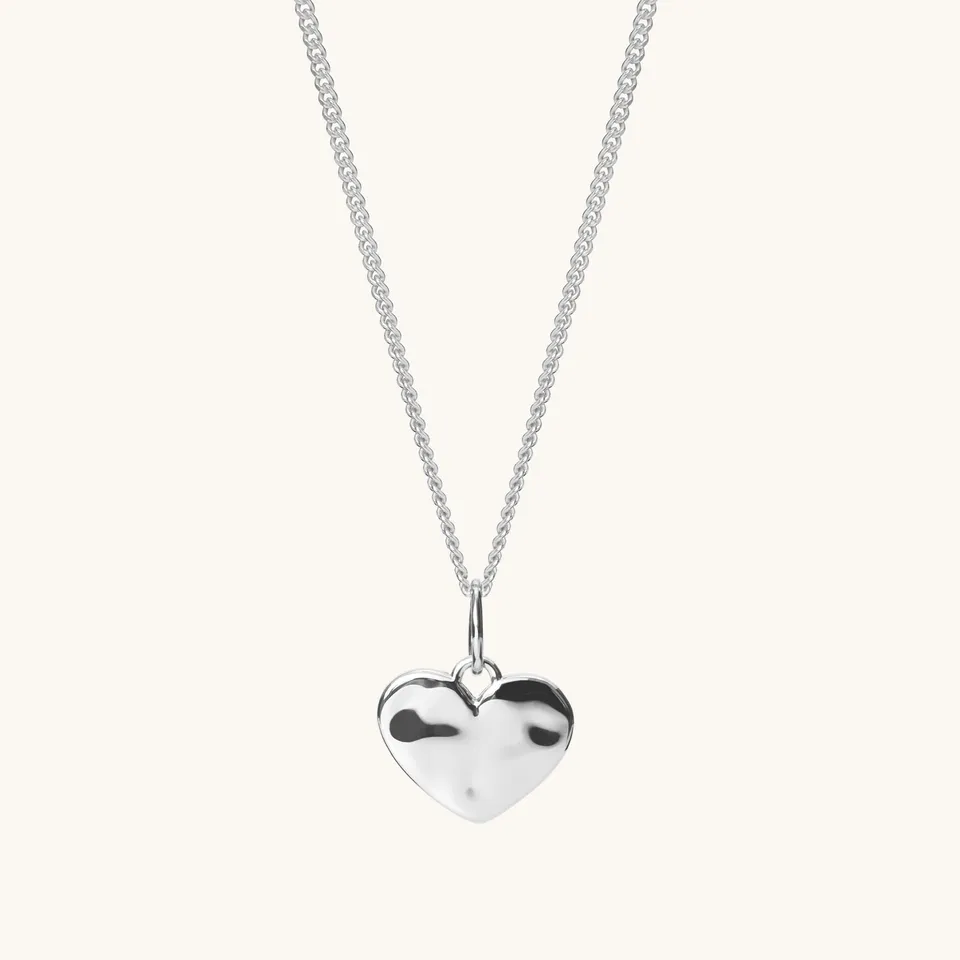 Muru Ripple Heart kaulakoru hopea 40 cm sterlinghopea