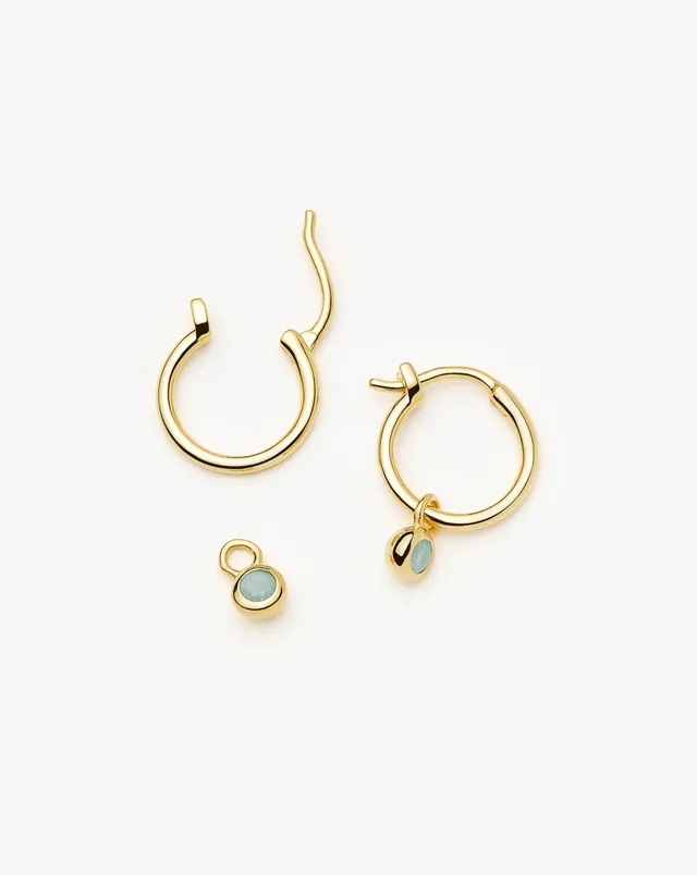 Missoma March Birthstone korvakorut akvamariini kulta