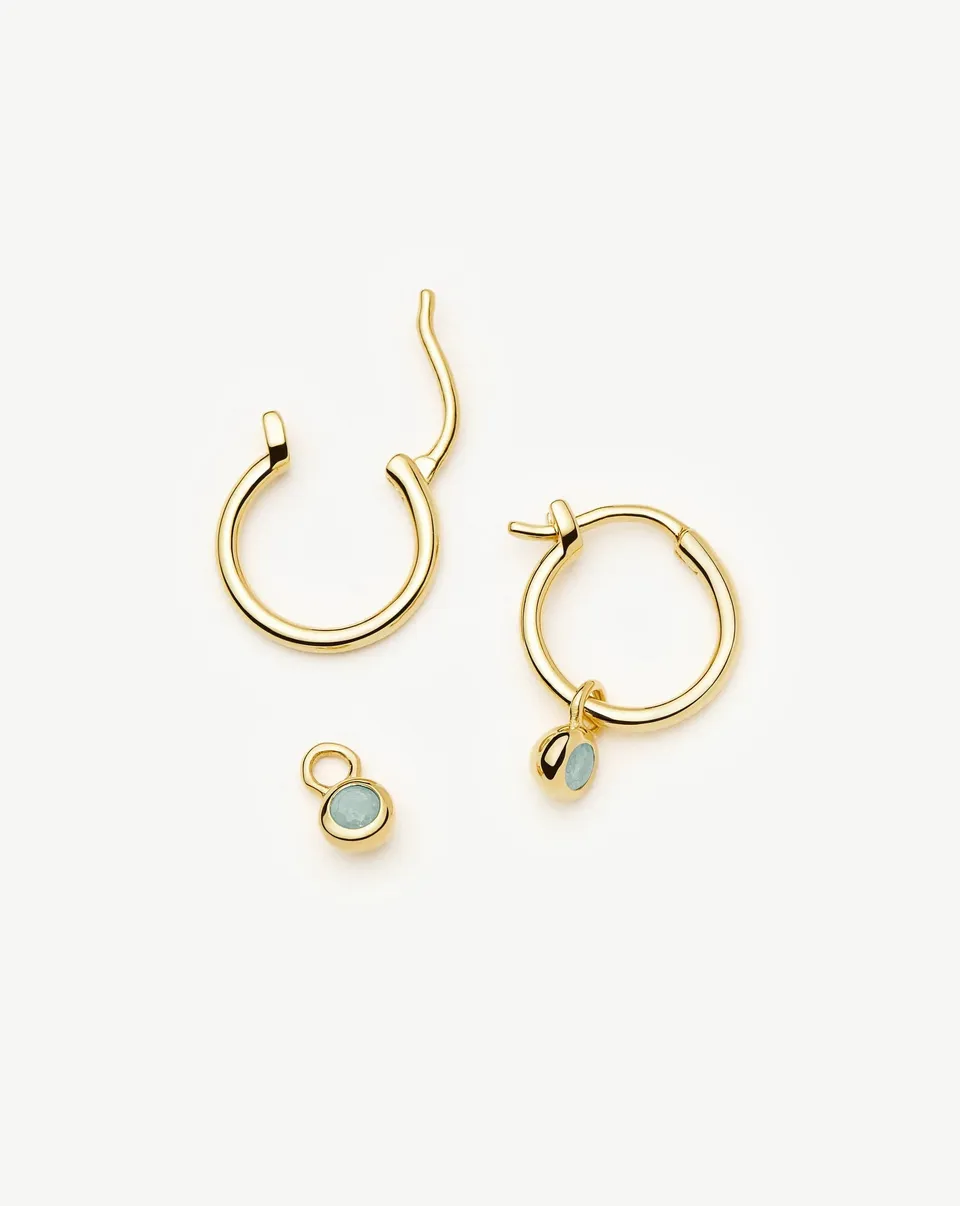 Missoma March Birthstone korvakorut akvamariini kulta