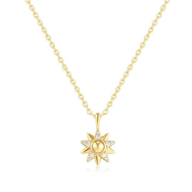 Ania Haie Starlit Drops Sunburst kaulakoru kulta aurinko