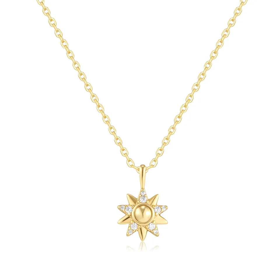 Ania Haie Starlit Drops Sunburst kaulakoru kulta aurinko