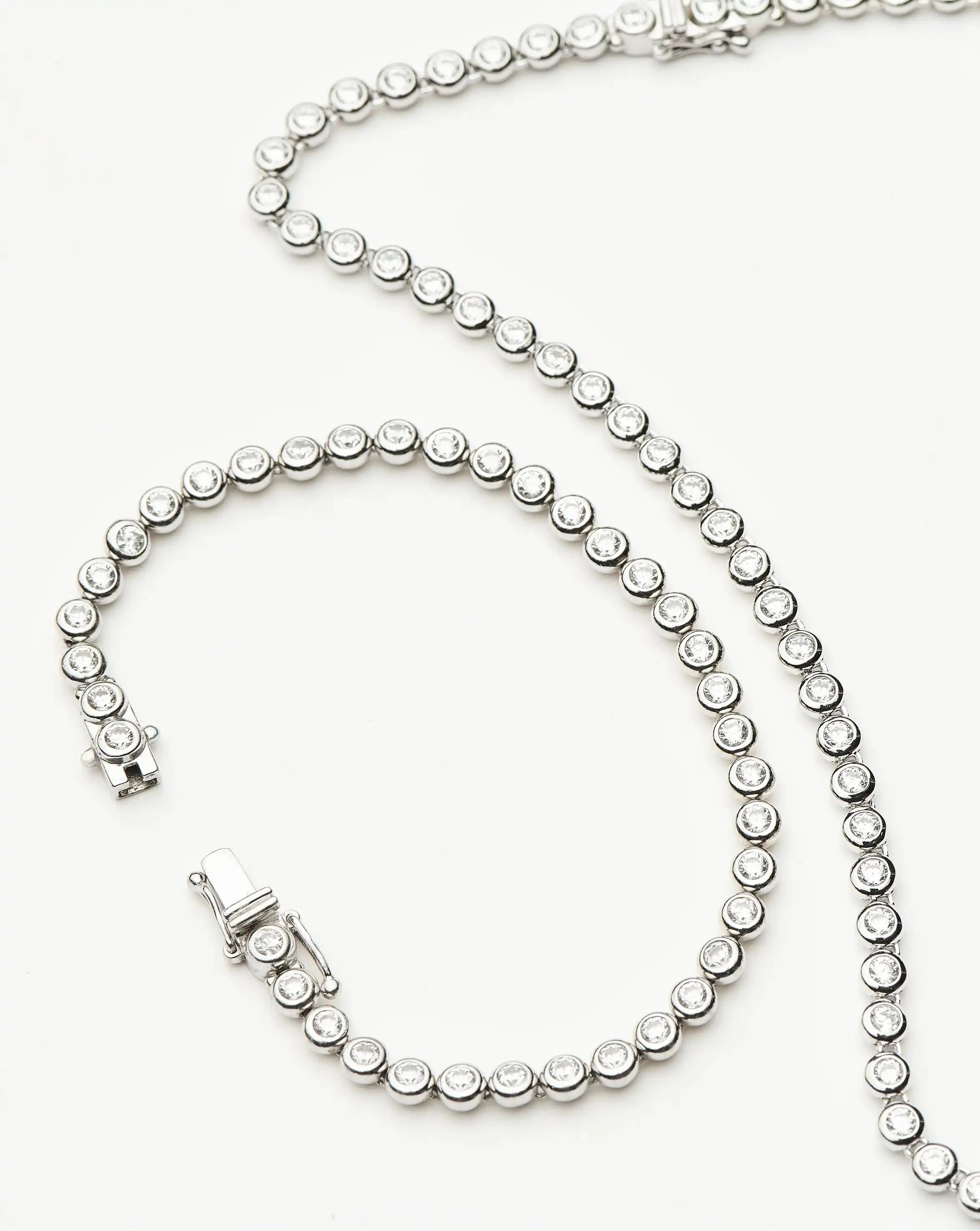 Missoma Time for Tennis korusetti hopea zirkonia S/M
