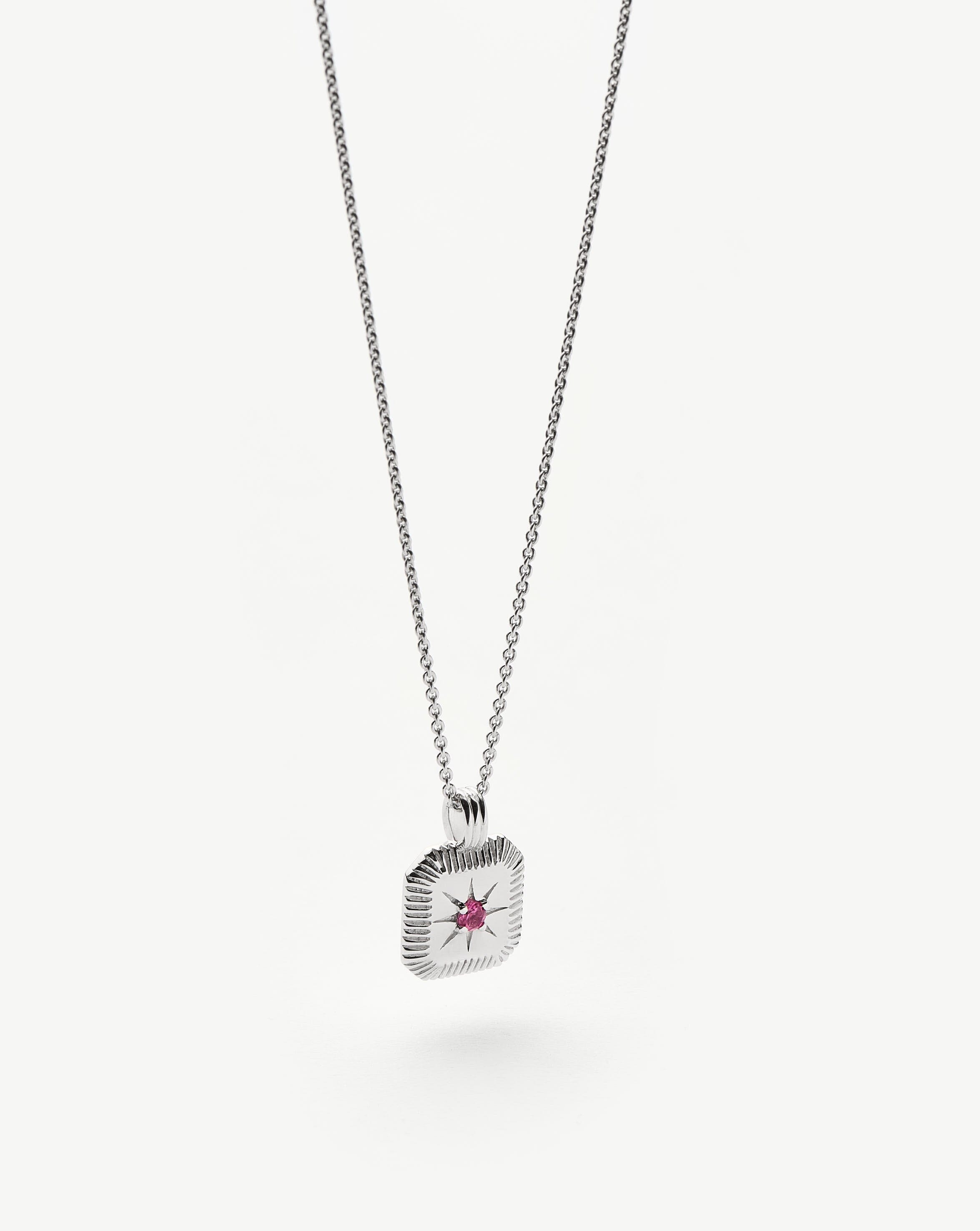 Missoma October Birthstone riipus kaulakoru hopea pinkki turmaliini