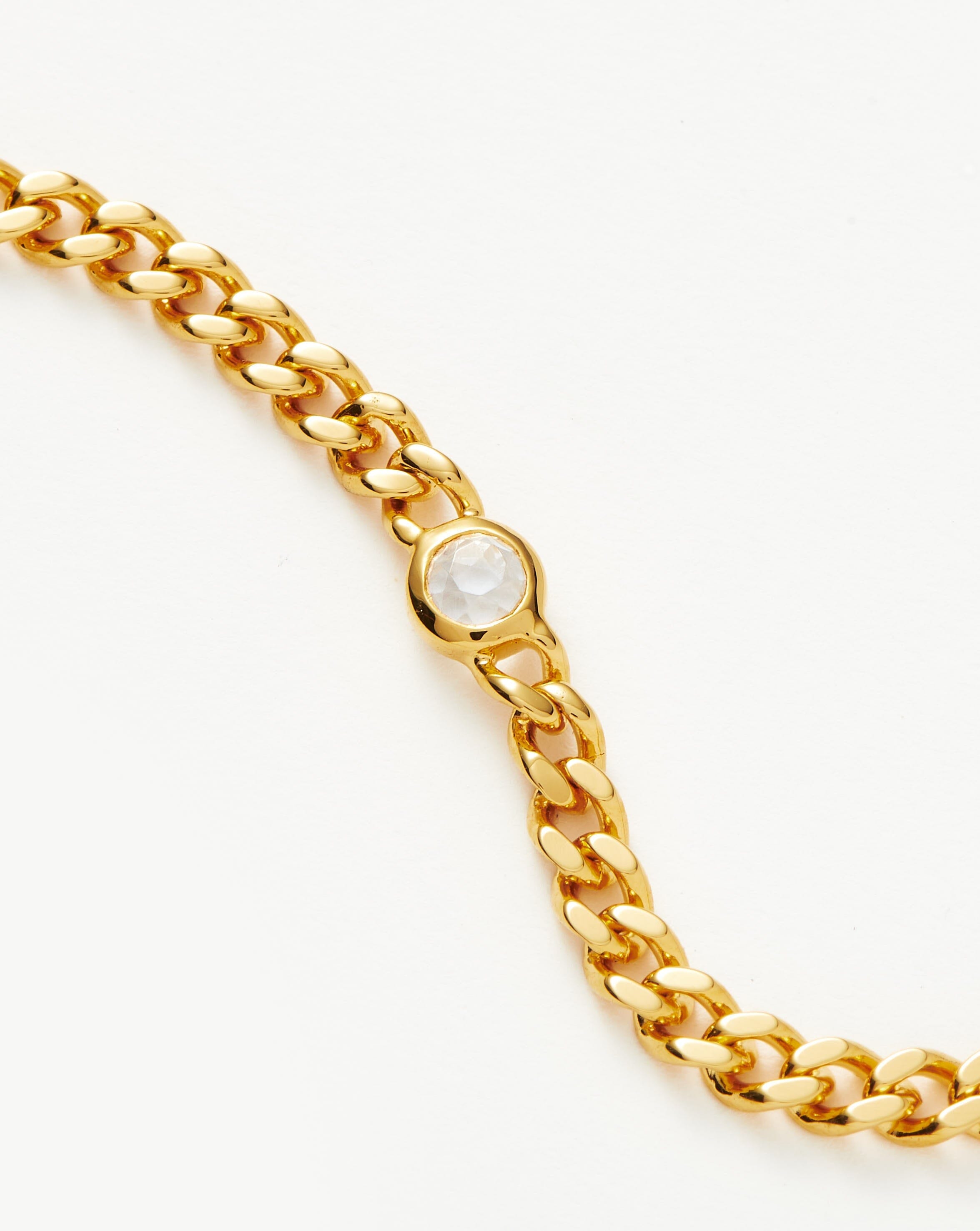 Missoma April Birthstone Chain rannekoru kristalli S/M
