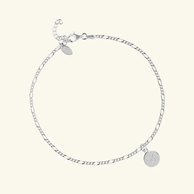 Muru Jewellery Zodiac Figaro nilkkakoru hopea leijona