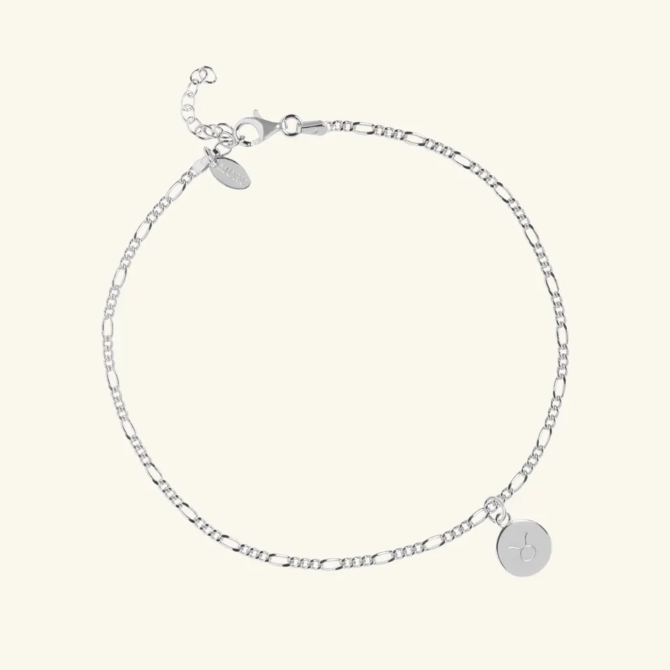 Muru Jewellery Zodiac Figaro nilkkakoru hopea leijona
