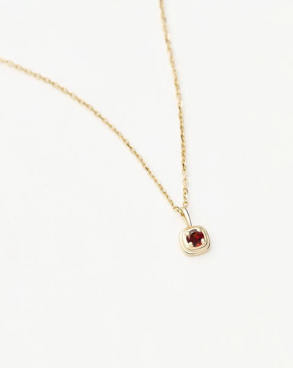 Missoma January Garnet kaulakoru kulta 14ct 45cm