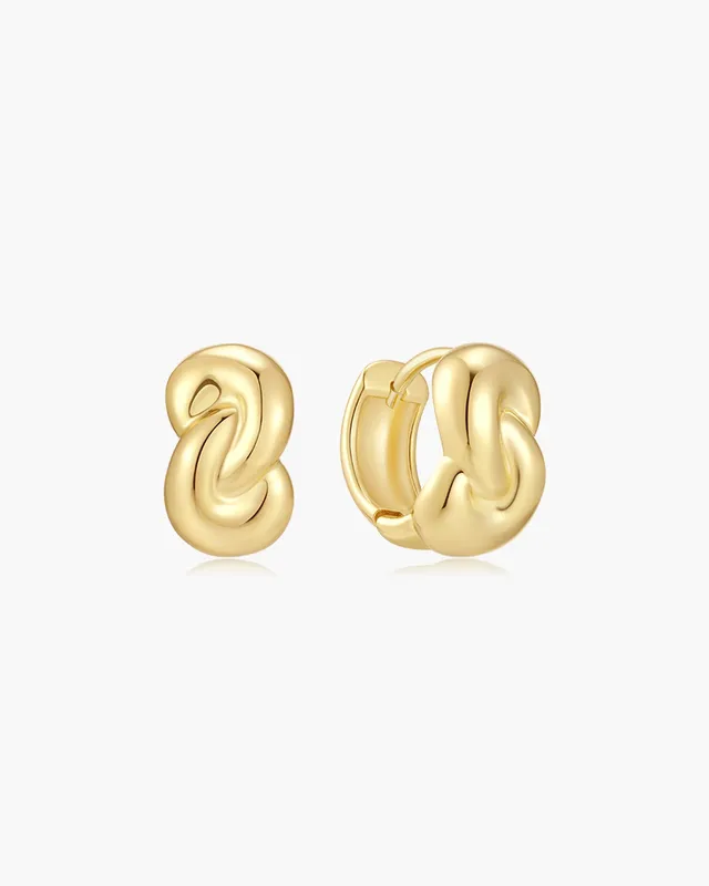 Ania Haie Swan Lake Gold Rope Twist huggie-korvakorut kulta