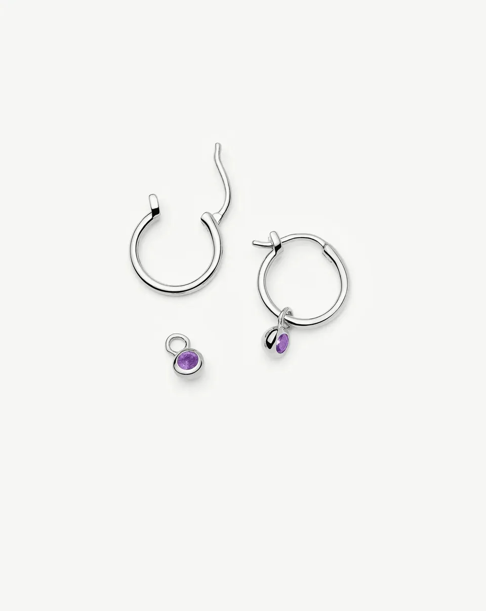 MISSOMA February Birthstone korvakorut ametisti hopea